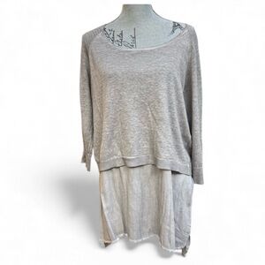 Tribal Grey Slip Dress with Sweater